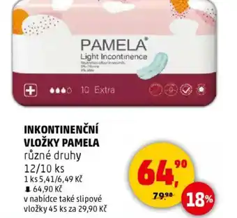 Penny Market Inkontinenční vložky pamela nabídka