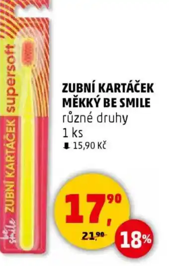 Penny Market Zubní kartáček měkký be smile nabídka