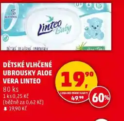 Penny Market Dětské vlhčené ubrousky aloe vera linteo nabídka