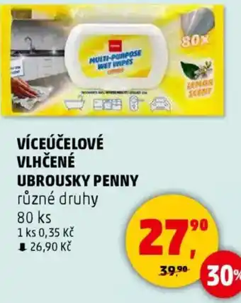 Penny Market Víceúčelové vlhčené ubrousky penny nabídka