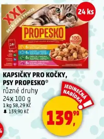 Penny Market Kapsičky pro kočky, psy propesko nabídka