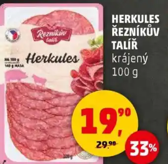 Penny Market Herkules řezníkův talíř krájený nabídka