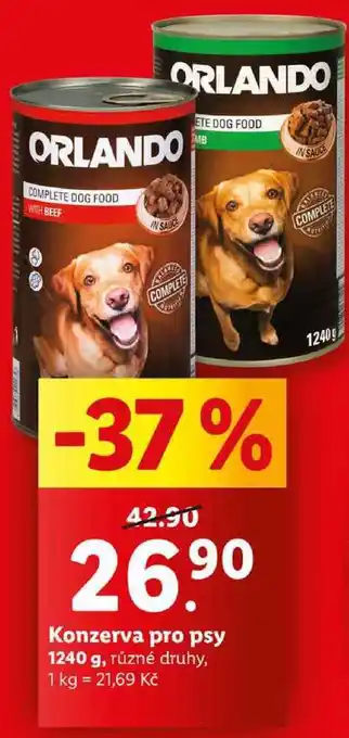 Lidl Konzerva pro psy, 1240 g nabídka