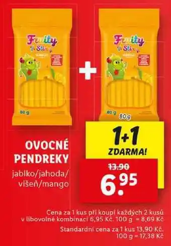 Lidl OVOCNÉ PENDREKY, 80 g nabídka