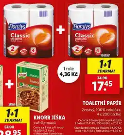 Lidl TOALETNÍ PAPÍR, 4 x 200 útržků nabídka