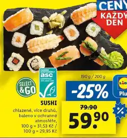 Lidl SUSHI, 190 g/200 g nabídka