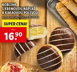 Lidl KOBLIHA S KRÉMOVOU NÁPLNÍ A KAKAOVOU POLEVOU, 88 g nabídka