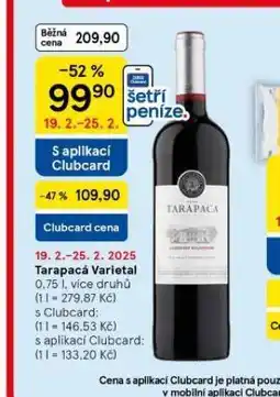 Tesco Tarapacá varietal nabídka