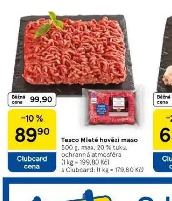 Tesco Mleté hovězí maso nabídka