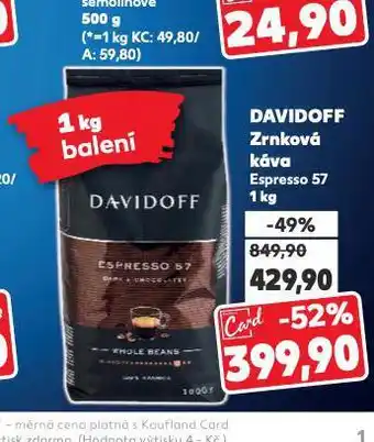 Kaufland Káva davidoff nabídka