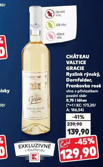 Kaufland Chateau valtice dornfelder nabídka