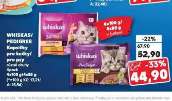 Kaufland Whiskas kapsičky pro kočky nabídka