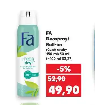 Kaufland Fa deodorant nabídka