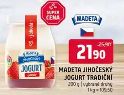 Terno MADETA Jihočeský jogurt tradiční nabídka