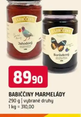 Terno Babiččiny Marmelády nabídka