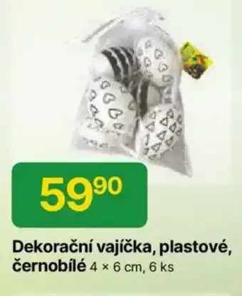 Hruška Dekorační vajíčka, plastové, černobílé nabídka