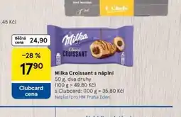 Tesco Milka croissant s náplní nabídka