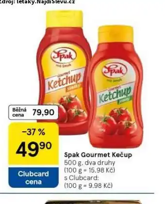 Tesco Spak gourmet kečup nabídka