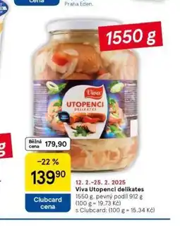 Tesco Viva utopenci delikates nabídka