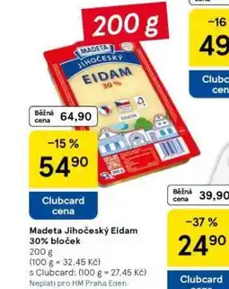 Tesco Madeta jihočeský eidam 30% bloček nabídka