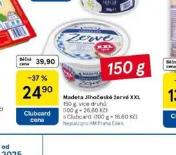 Tesco Madeta jihočeské žervé xxl nabídka