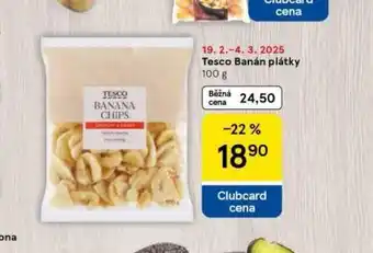 Tesco Tesco banán plátky nabídka