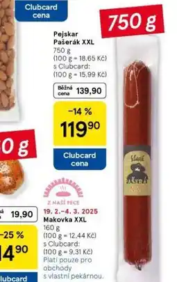 Tesco Pejskar pašerák xxl nabídka