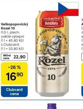 Tesco Pivo velkopopovický kozel 10 nabídka