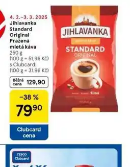 Tesco Jihlavanka standard original mletá káva nabídka