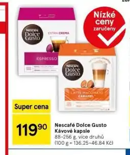 Tesco Nescafé dolce gusto kávové kapsle nabídka