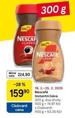 Tesco Nescafé instantní káva nabídka