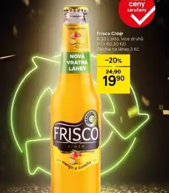 Tesco Frisco cider nabídka