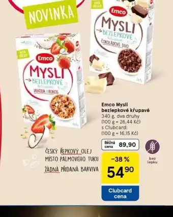 Tesco Emco mysli bezlepkové křupavé nabídka