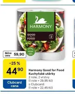 Tesco Harmony kuchyňské utěrky nabídka