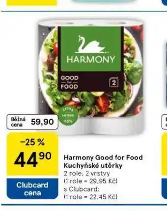 Tesco Harmony kuchyňské utěrky nabídka