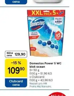 Tesco Domestos power 5 wc blok ocean nabídka