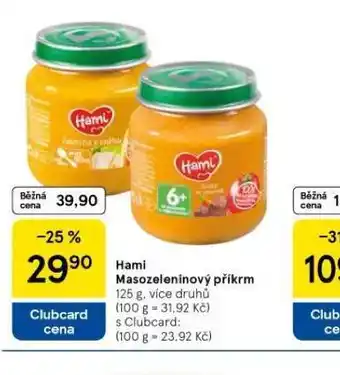 Tesco Hami masozeleninový příkrm nabídka