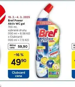 Tesco Bref power aktiv wc gel nabídka