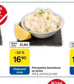 Tesco Pomazánka česneková se sýrem nabídka