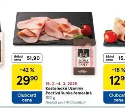 Tesco Poctivá šunka řemeslná nabídka