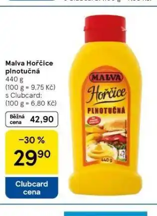 Tesco Malva hořčice plnotučná nabídka