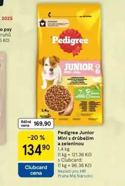 Tesco Pedigree junior mini s drůbežím a zeleninou nabídka