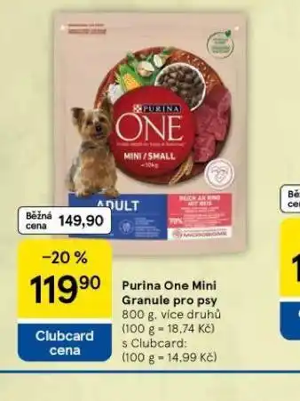 Tesco Purina one mini granule pro psy nabídka