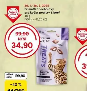 Tesco Primacat pochoutky pro kočky nabídka