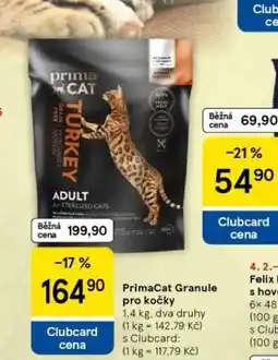 Tesco Primacat granule pro kočky nabídka