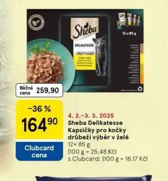 Tesco Sheba delikatesse kapsičky pro kočky nabídka