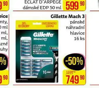 Teta Gillette mach 3 náhradní hlavice nabídka