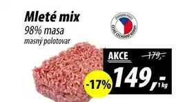 ZEMAN Mleté mix 98% masa masný polotovar, 1 kg nabídka