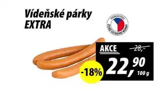 ZEMAN Vídeňské párky extra, 100 g nabídka