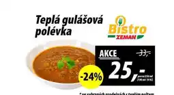 ZEMAN Teplá gulášová polévka, porce/250 ml nabídka